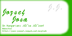 jozsef josa business card